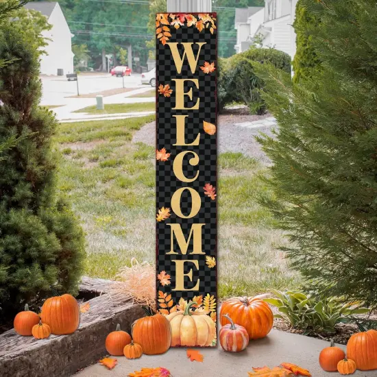 Farmhouse Fall Wooden Welcome (Black) {6}