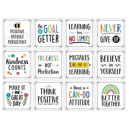 Positive Mindset 10" Designer Cut-Outs, Pack of 12 {1}
