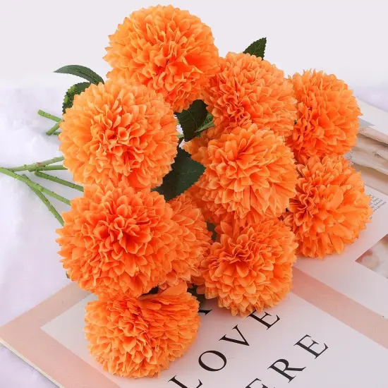 12 Pcs Artificial Chrysanthemums Flowers Ball {3}