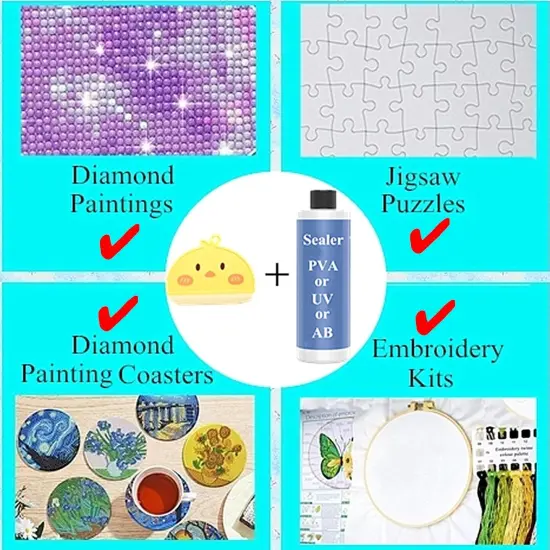 Diamond Painting Tool Accessories Brush Applicator, Protection for Your Diamond Art Kits and Diamond Art Coasters Faster and Better, Easier to Spread The Glue (1 Pcs) {2}