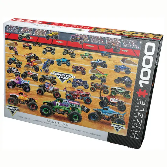 Eurographics: Monster Jam Truck Lineup - 1000-Piece Puzzle - 26.6" x 19.25" - Adult Jigsaw, Action-Packed Featuring Iconic Trucks, Officially Licensed {5}