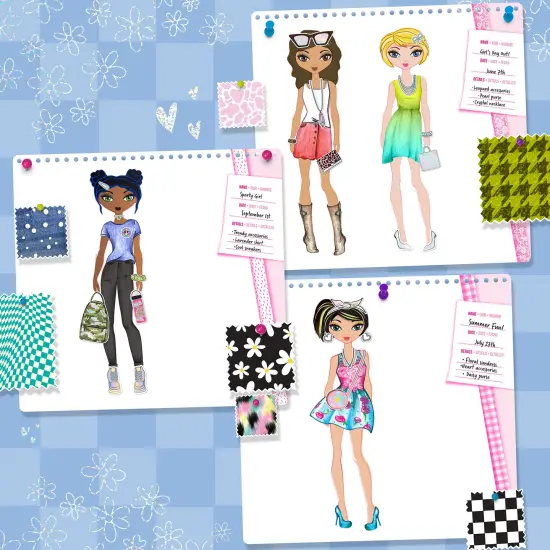 Fashion Angels: Sketch Portfolio Set & Markers - Fashionista - Outfit Design Pad, 10 Markers, Stencils, 100+ Holographic Stickers, Girls-Tweens-Kid 6+ {5}