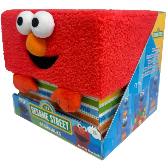 Sesame Street: Storables 8" Box - Elmo - Red Character Themed Bin, Fabric Storage Container, Opening Top Lid, Holds Toys, Books & More, Licensed {6}