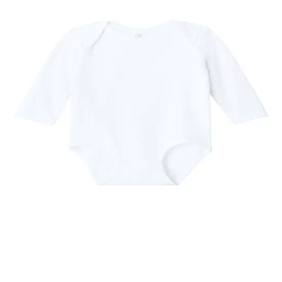 Rabbit Skins&reg; Infant Long Sleeve Jersey Bodysuit White {1}