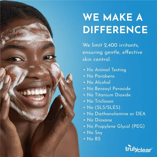 Truly Clear: One-Step Acne Solution Bar - Plant Based Soap, 1% Salicylic Acid, Hyaluronic Acid, Face & Body Cleansing, Non-Drying Skincare Treatment {7}