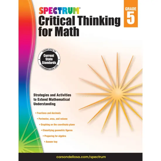 Critical Thinking for Math Workbook, Grade 5, Paperback {1}
