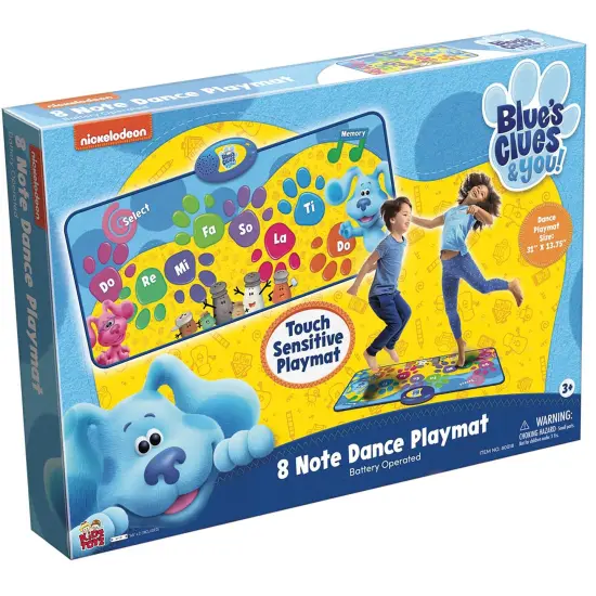 Blue's Clues and You: 8 Note Dance Playmat - Includes 4 Sounds & Memory Game Options, 31" x 13.75" Musical Mat, Ages {1}