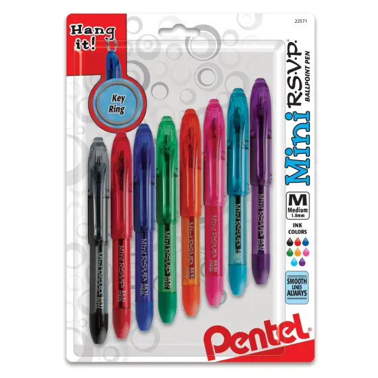 R.S.V.P.&reg; Mini Ballpoint Pens, 8-pack {1}