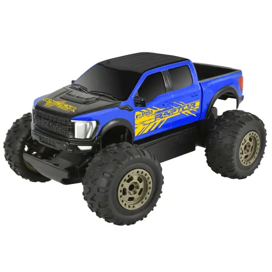 Taiyo: Ford Raptor RC - Blue & Yellow - 1:22 Scale Truck, 2.4GHz Remote Controlled Vehicle, Controller, Off Road Design, Battery Operated, Licensed {1}