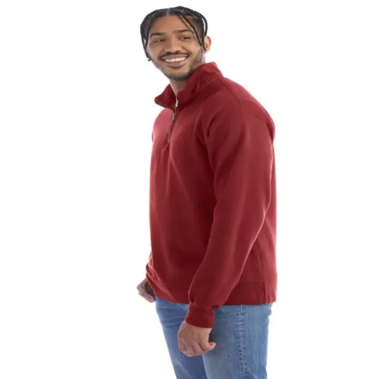 ComfortWash by Hanes&reg; Quarter Zip Sweatshirt CAYENNE {5}