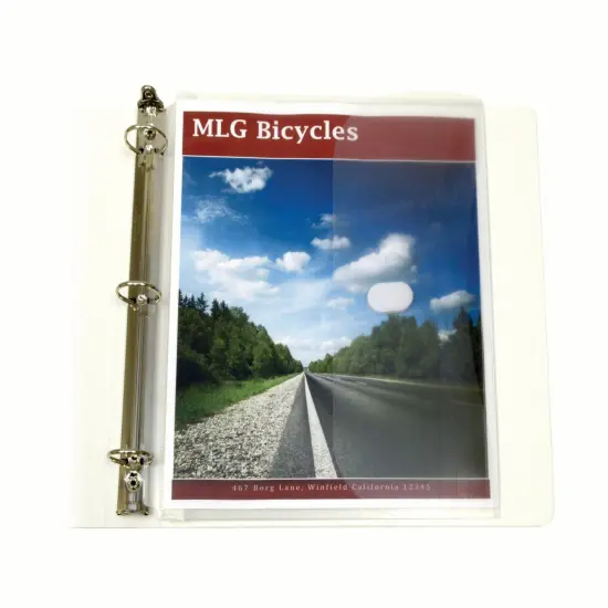 Binder Pocket, Side Loading, Clear, Pack of 5 {1}