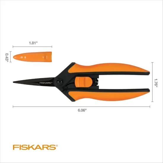 Pruning Snips - 6" Garden Shears with Comfort Grip and Spring Action - Sharp and Precise Non-Stick Steel Blades - Quality Pruning Shears for Plants in Grow Tents and Hydroponics - 2 Pack {5}