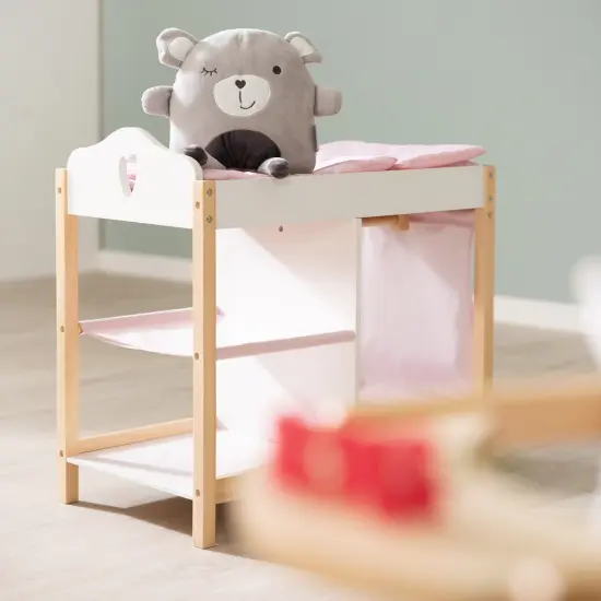 Roba Doll Bed & Storage: Scarlett - White & Pink - Multifunctional Doll Furniture Series, Children's Pretend Play, Ages 3+ {6}