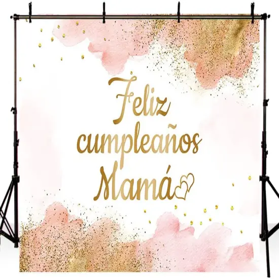 7x5ft Feliz Cumplea&ntilde;os Mama Backdrop Mom Birthday Party {4}