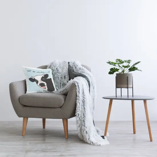 Stupell Industries Eat The Chicken Funny Cow Decorative Printed Pillow design by Stella Chang, 18 x 7 x 18 {2}