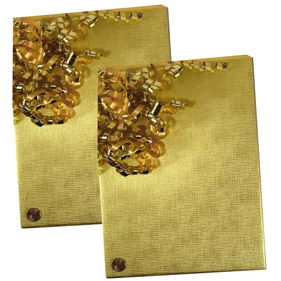 Gold Texture Embossed Metallic Wrapping Paper 24" x 417" Roll {4}