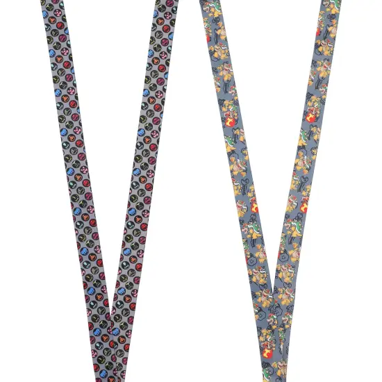 Super Mario Brothers Bowser Lanyard With Metal Charm And ID Sleeve {2}