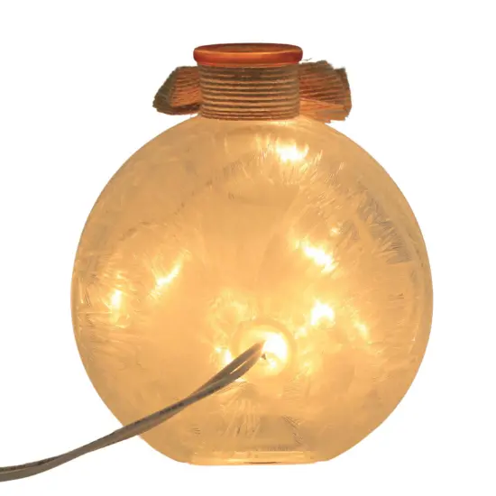 Stony Creek 4.5 Inch Fall Cardinals Pre-Lit Round Sm Thanksgiving Lighted Glass Accent , Thanksgiving Decor Jar Ribbon Autumn White {2}