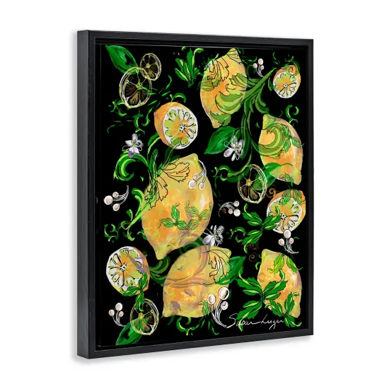 Stupell Industries Lemons And Acanthus Leaves Floating Frame, design by Susan Lugar {3}