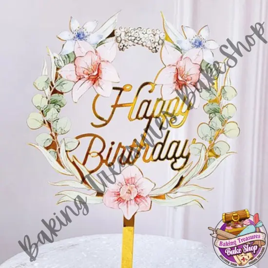 Flower Birthday Cake Topper #4* {1}