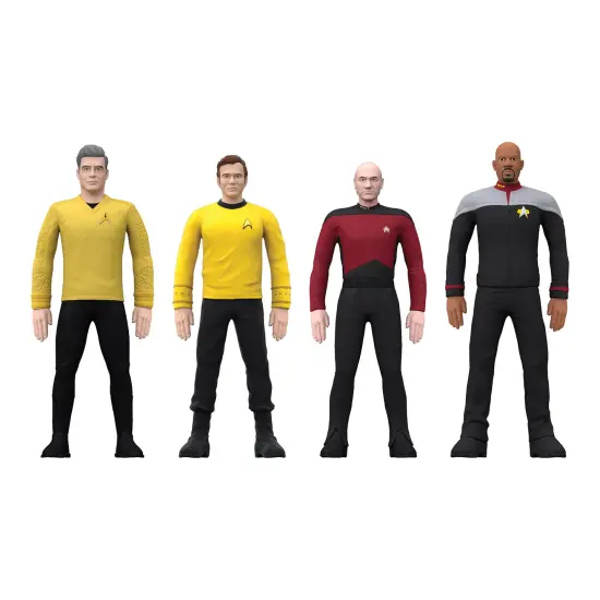 FleXfigs: Star Trek Captains - 4 Character Pack - Articulated Action Figures, Flex It - Pose It!, Collectible Toy Miniatures, Licensed, Kids Ages 3+ {1}