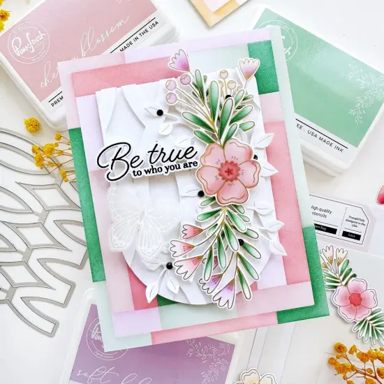 Pinkfresh Studio Stencils 4.25"X5.5" 5/Pkg-Modern Rug {7}