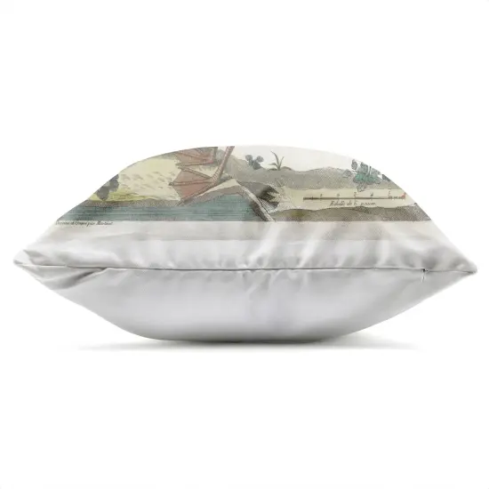 Stupell Industries Vintage Seagull Study Diagram Outdoor Printed Pillow design by Phillipa Katz, 18 x 7 x 18 {3}