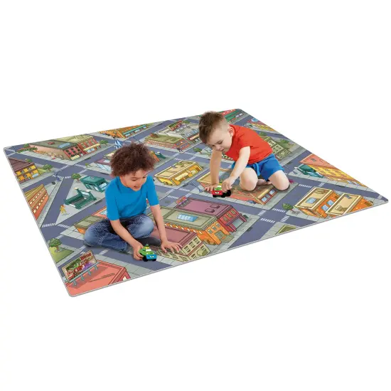 Imaginmat: Jumbo -TMNT - Floor Playmat & 2 Toy Cars, 47 x 61", 2 Character Vehicles, Durable EVA Foam Mat, Portable Design, Licensed, Kids Ages 3+ {5}