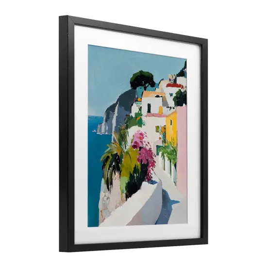 Stupell Industries Italian Coast Walkway Framed Print Under Glass, design by Riley B {3}