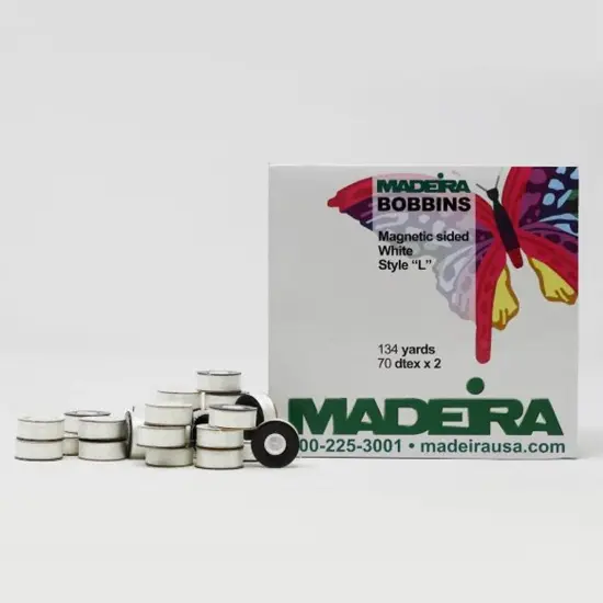 Madeira Magnetic Bobbin L White {2}