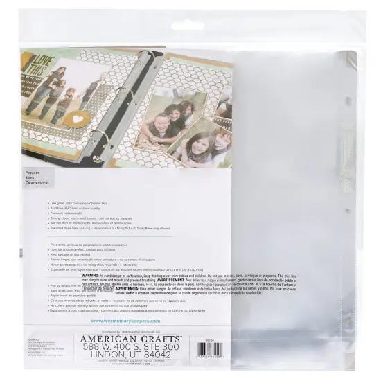 We R Ring Photo Sleeves 12"X12" 10/Pkg-Full Page {3}