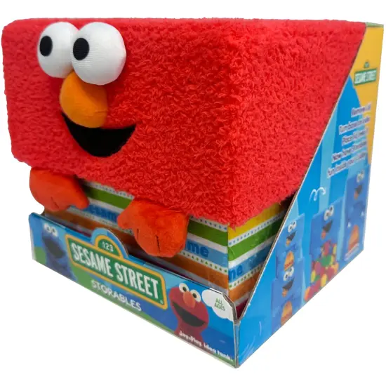 Sesame Street: Storables 10" Box - Elmo - Red Character Themed Bin, Fabric Storage Container, Opening Top Lid, Holds Toys, Books & More, Licensed {6}