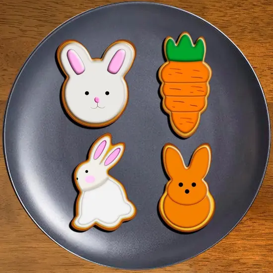 Easter Cookie Cutters Set - Bunny, Egg, Bunny Face, Rabbit, Butterfly, Flower, Chick, Carrot, Four Leaf Clover - 9PCS Easter Cookie Cutters - Large Easter Cookie Cutters for Spring Holiday Baking {4}