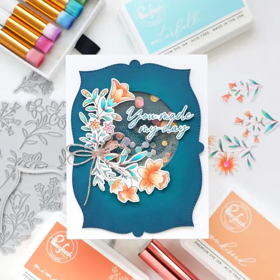 Pinkfresh Studio Stencils 4.25"X5.5" 3/Pkg-Print Shop: Modern Botanicals {4}