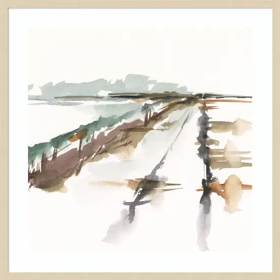 Rainy Fields II by Ethan Harper Wood Framed Wall Art Print {6}