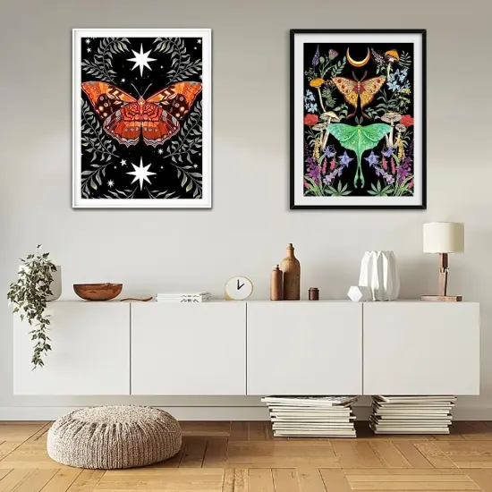 Diamond Painting for Adult Beginner, Butterfly Mushroom Diamond Art Kits,5D,Moon Diamond Dot Flower, Luna Moth DIY Small Diamond Painting Gem Art Craft Accessories for Home Wall Decor {4}