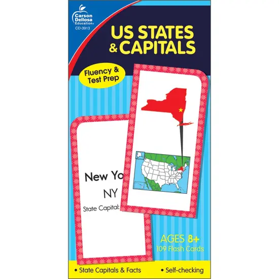 U.S. States & Capitals Flash Cards, Grade 3-5 {1}