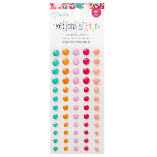 Shimelle Reasons To Smile Enamel Dots -60/Pkg {1}