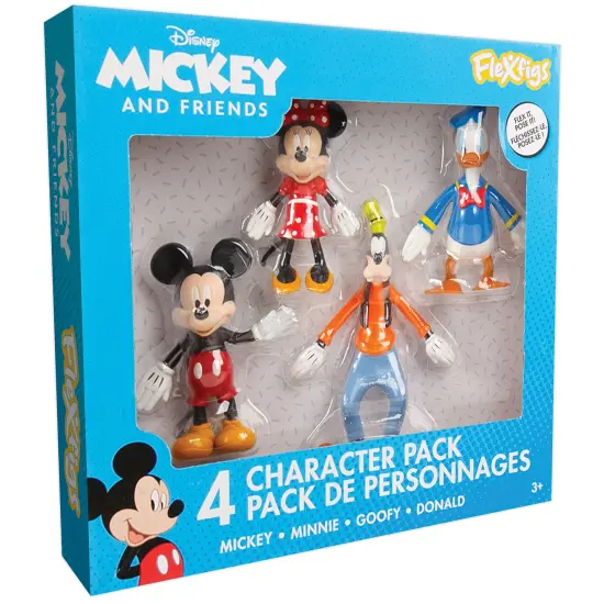 FleXfigs: Mickey Mouse - 4 Character Pack - Disney Articulated Action Figures, Flex It - Pose It!, Collectible Toy Miniatures, Licensed, Kids Ages 3+ {7}