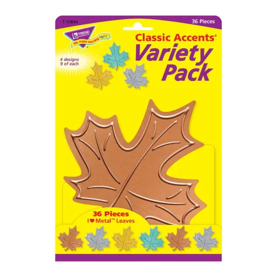 I &hearts; Metal&trade; Leaves Classic Accents&reg; Var. Pack, 36 ct {1}