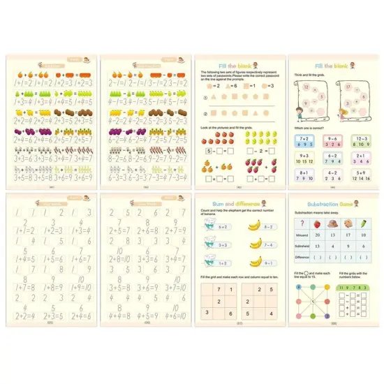 Kitcheniva Magic Practice Copybook Number Book Set {3}