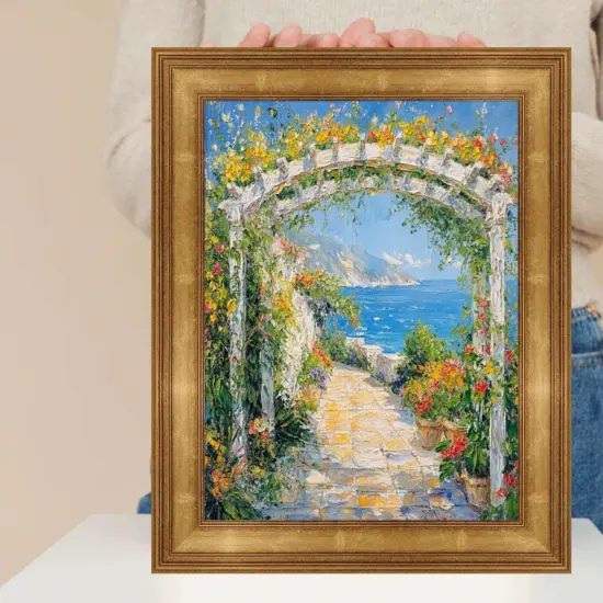 Vintage Antique Gold Picture Frame 32x24 frame {3}