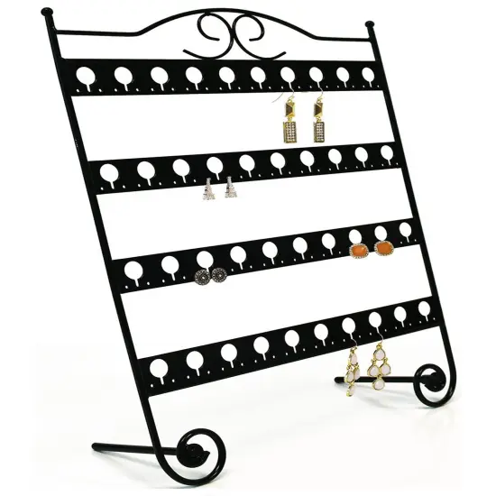 Mango Steam Tabletop Earring & Jewelry Organizer with Classic Display Stand for Earrings White {8}