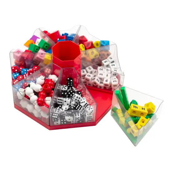 Junior Learning: Classroom Caddie - Red - 360 Spinning Class & Desk Organizer, Holds 8 Removable Compartment Trays, Store Art & Writing Supplies {5}