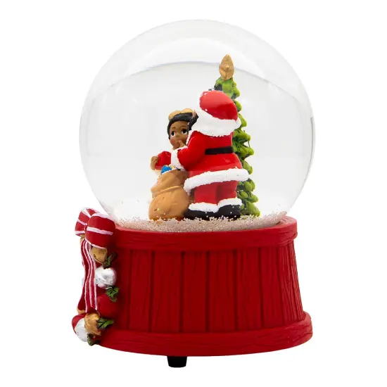 Kurt Adler 100MM Musical African American Santa Water Globe {4}