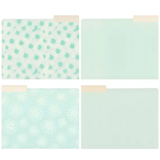 Juvale 12-Pack Pretty Pastel Decorative File Folders for Women and Girls, Cute Classroom Supplies, Office, Organization Letter Size, 1/3 Cut Tabs, 12 Assorted Patterns and Solids (11.5x9.5 In) {4}