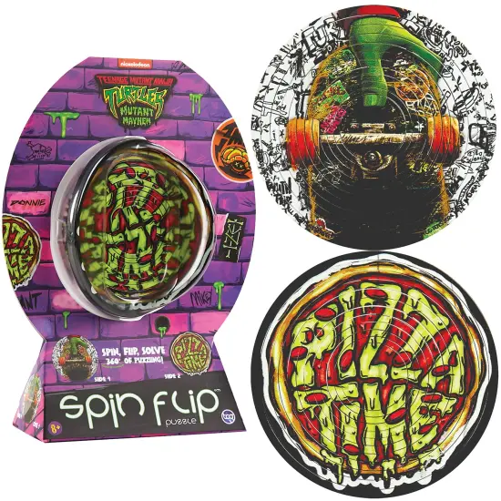 Spin Flip: Puzzle TMNT Pizza Time - 12 Rings - 2-In-1: Double-Sided Puzzle, Spin-Flip-Solve, 360 Degress Of Puzzling, Licensed, Adults & Kids Ages 8+ {7}