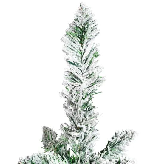 Northlight Frosted Pine Artificial Christmas Tree in Burlap Base - 3.5' - Unlit Green {6}