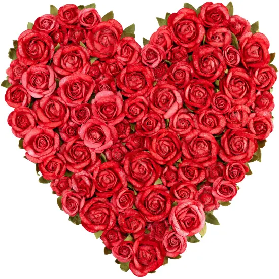 Little Birdie Foina Paper Flowers 8/Pkg-Cardinal Red {3}