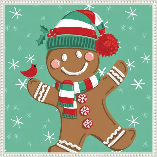 Festive Christmas II by Anne Tavoletti Framed Canvas Wall Art {1}